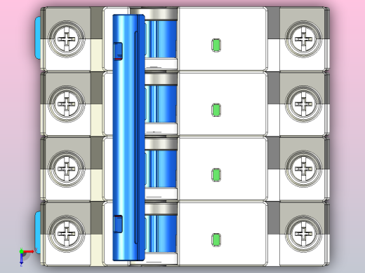 CB-60B 4P塑料外壳式断路器三维模型202307俯视缩略图