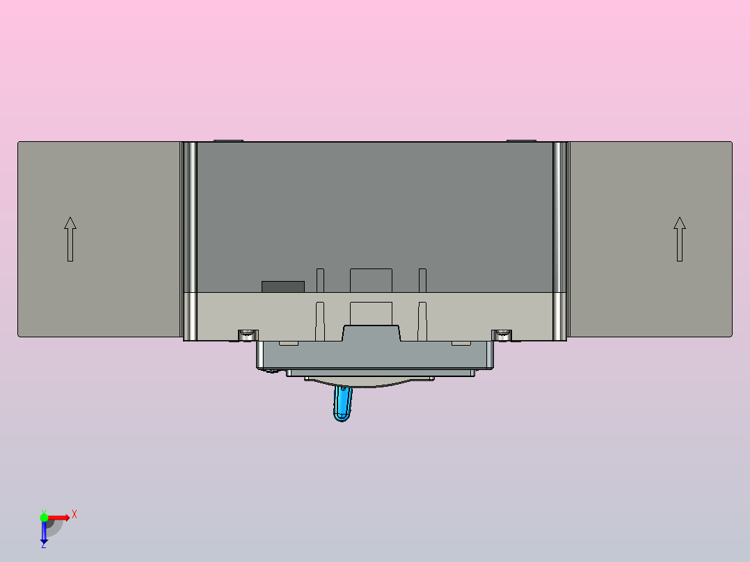 NXM-250H 4P塑料外壳式断路器三维模型202209俯视图