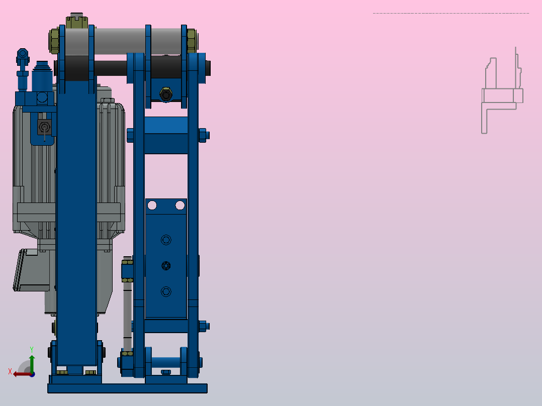 YP41系列电力液压盘式制动器YP41-4500-710×30-ⅠB-CL.RL.WL.HL后视图