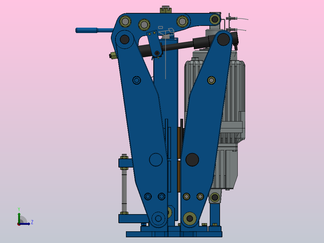 YP41系列电力液压盘式制动器YP41-4500-710×30-ⅠB-CL.RL.WL.HL左视图