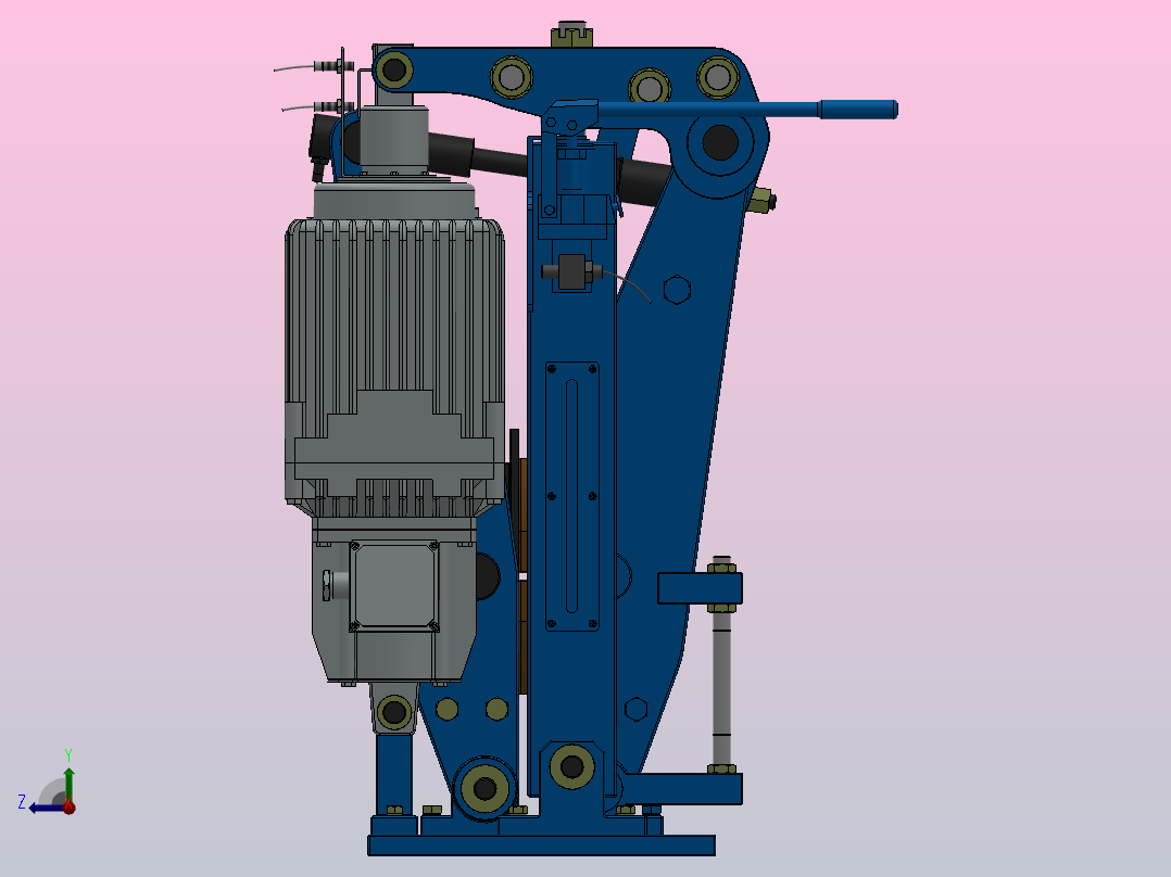 YP41系列电力液压盘式制动器YP41-4500-710×30-ⅠB-CL.RL.WL.HL右视图
