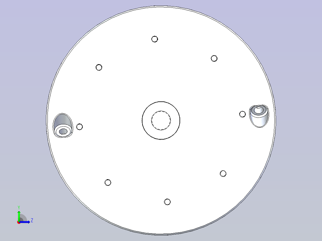 环形发动机3D图三维模型左视图