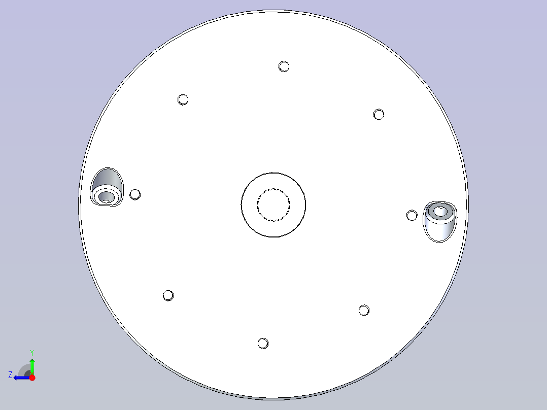 环形发动机3D图三维模型右视图