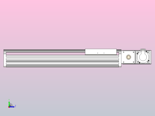 皮带直线轴半封闭可选导轨TPA-HNB-202D-140-L400-MR-Y-P75-N3左视缩略图