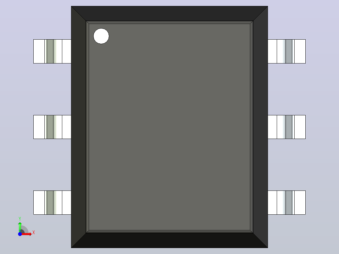 106x SOIC 封装（小外形集成电路）SOIC254P915X500-6N前视图