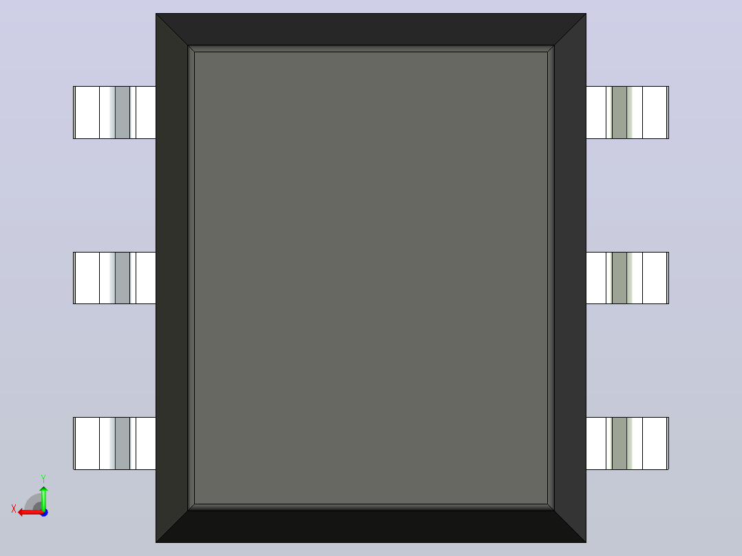 106x SOIC 封装（小外形集成电路）SOIC254P915X500-6N后视图
