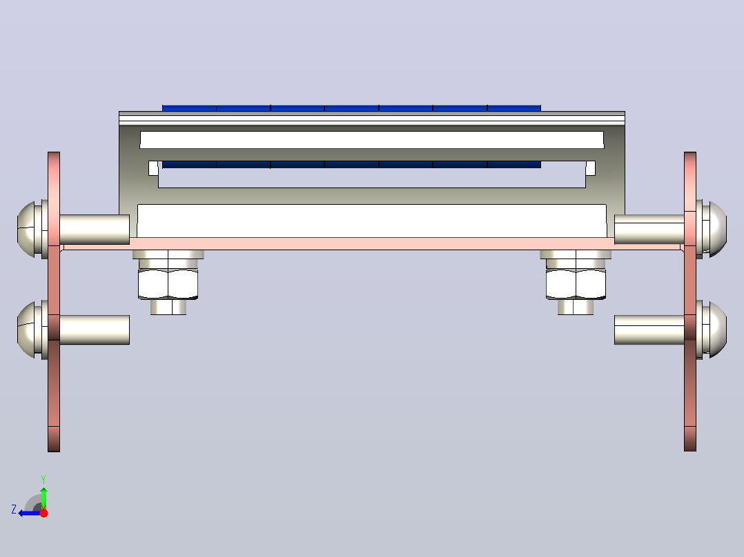YH105GD-C1 端部无动力过渡装置右视图