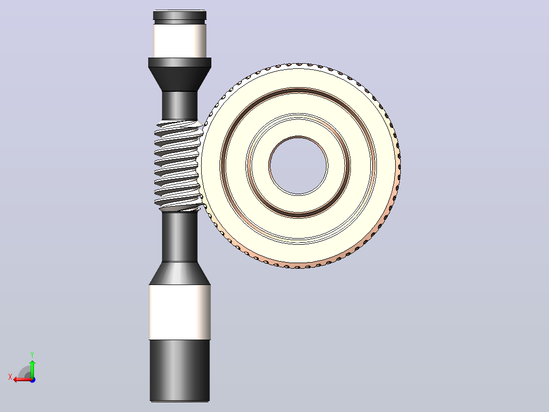 6_solidworks蜗轮蜗杆2后视图