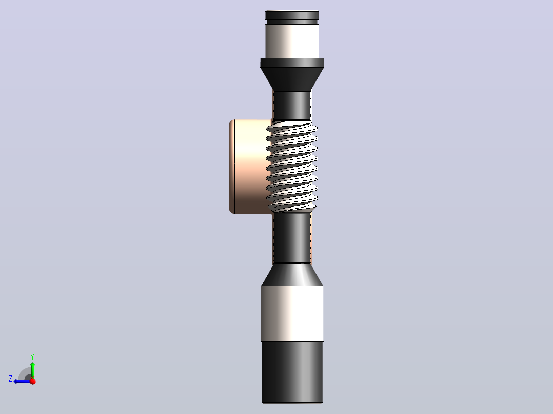 6_solidworks蜗轮蜗杆2右视图