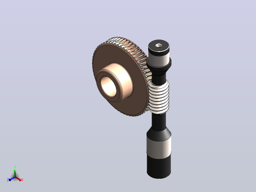 6_solidworks蜗轮蜗杆2正等轴测缩略图