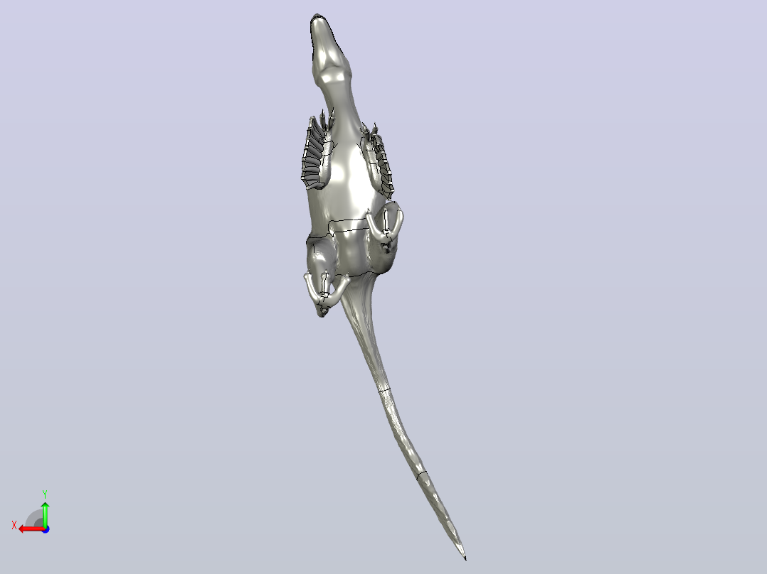 龙后视图