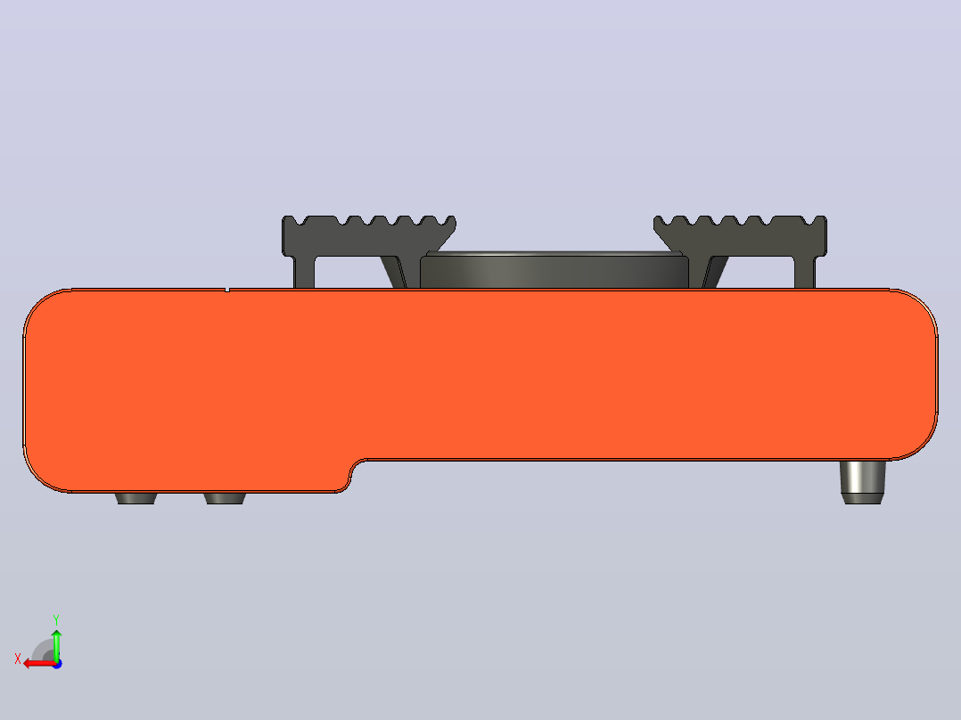 便携式野营炉后视图