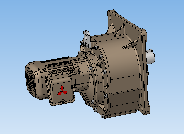 螺旋法兰齿轮电机0.4kW i=270...450 GM-DF三菱电机