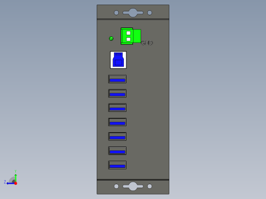 A2002845-7口工业USB 3.0集线器右视缩略图