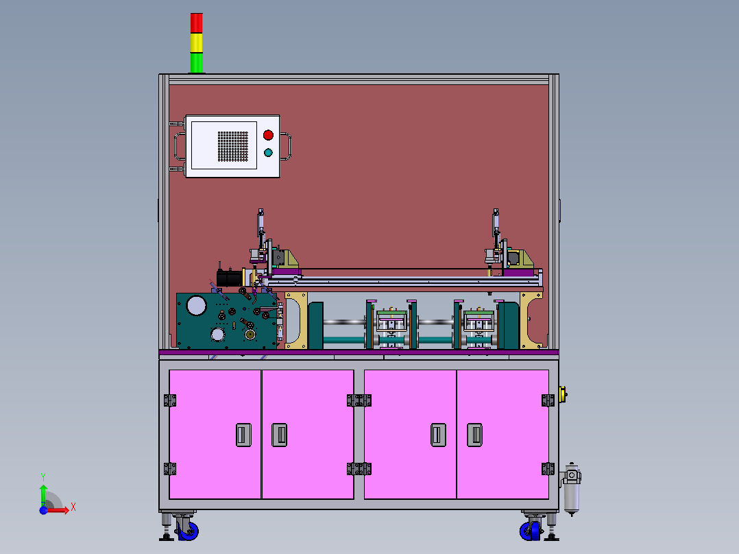 自动Mylar贴合机 sw17可编辑前视图
