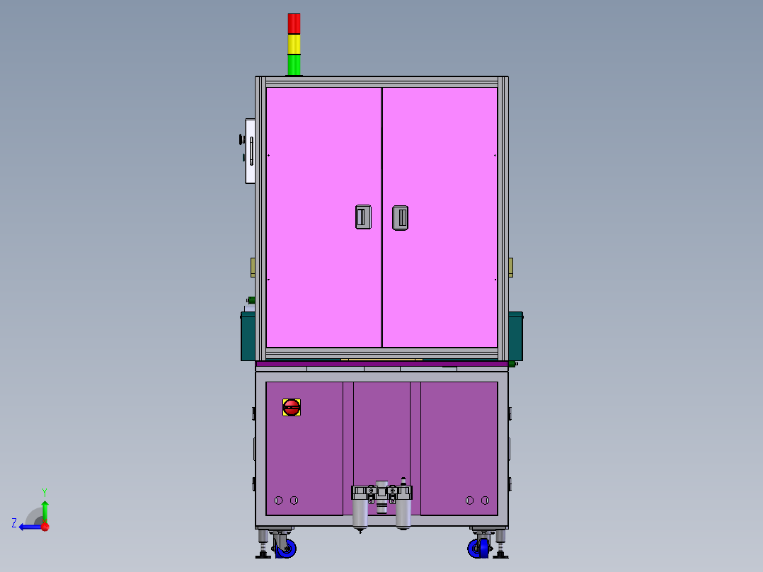 自动Mylar贴合机 sw17可编辑右视图