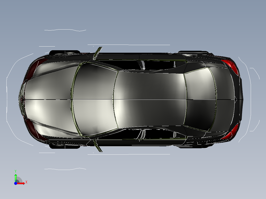 catia 讴歌RL2005汽车前视图