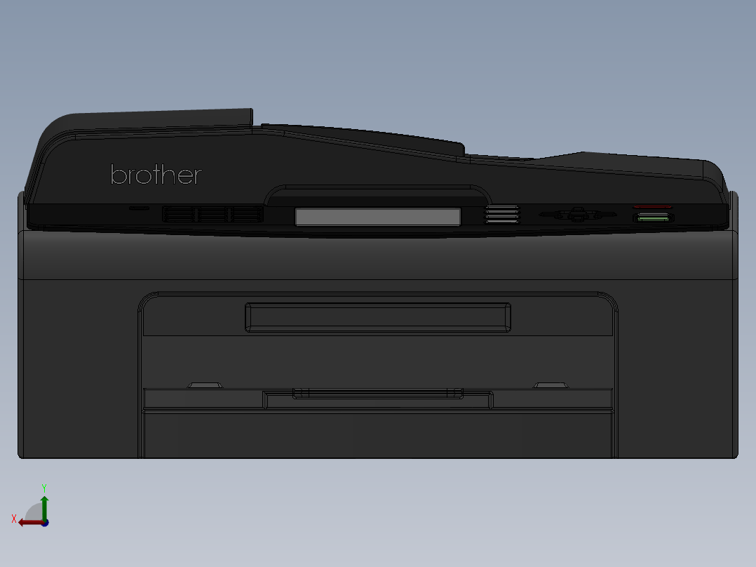 兄弟打印机后视图