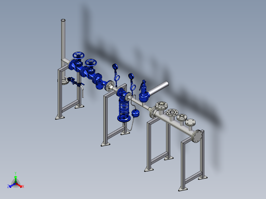 蒸汽母管和压头