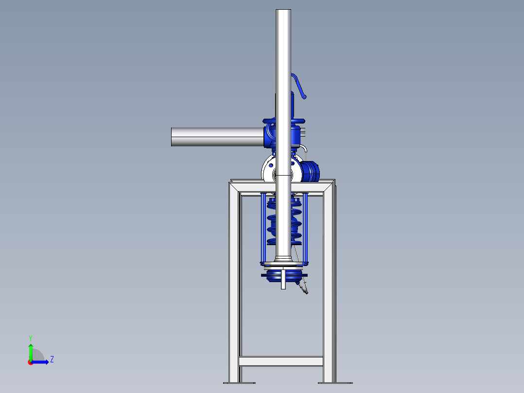 蒸汽母管和压头左视图
