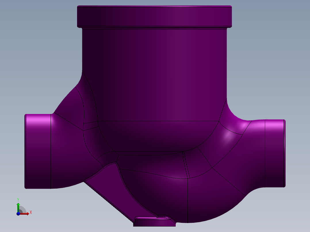 普通阀门前视图