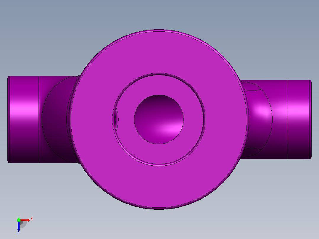 普通阀门俯视图