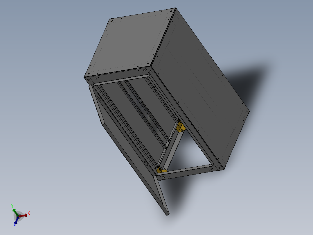 电柜电气柜电控箱SW2011钣金含特征