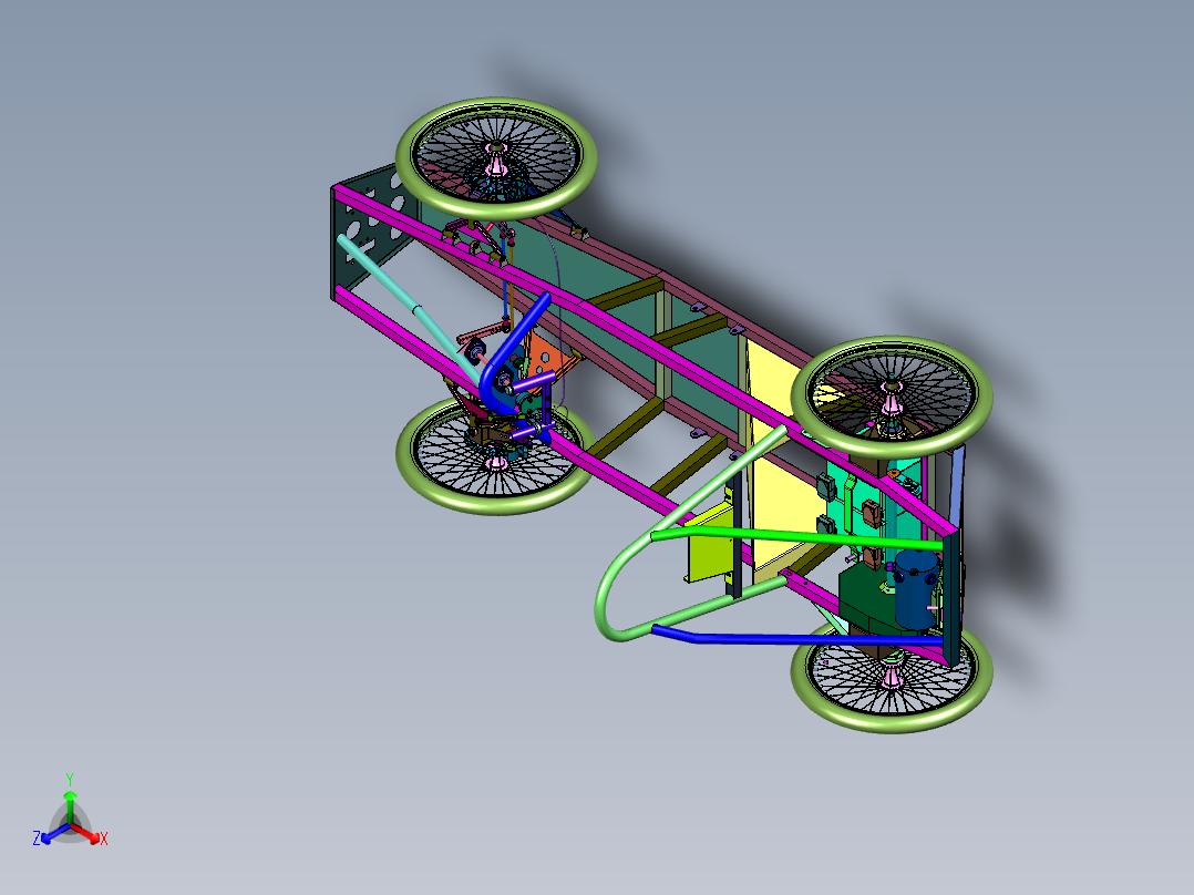 绿色未来电池钢管赛车