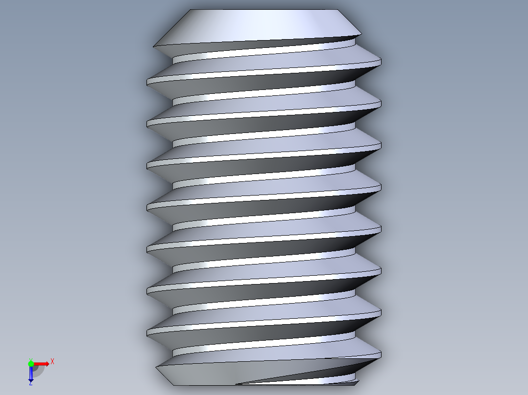 UNC 平头紧定螺钉-UNC SET SCREW 0.3125 x0.500.STEP俯视图