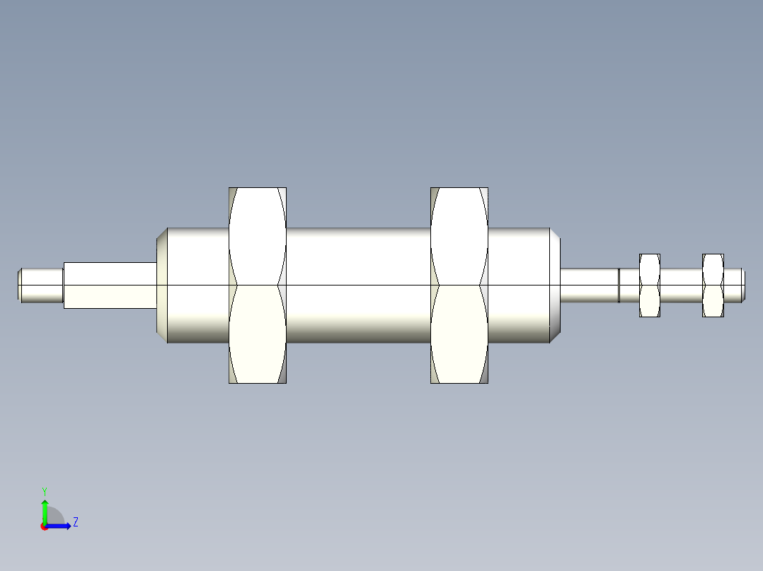 感應器配件2502-3D多系列多零件图纸模型左视图