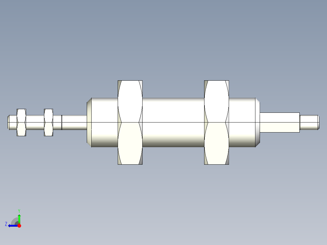 感應器配件2502-3D多系列多零件图纸模型右视图