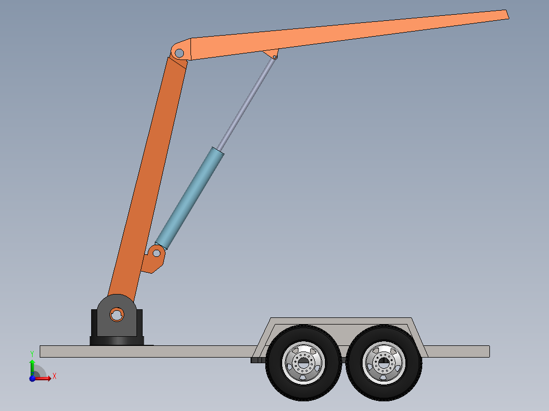 拖车结构设计前视图