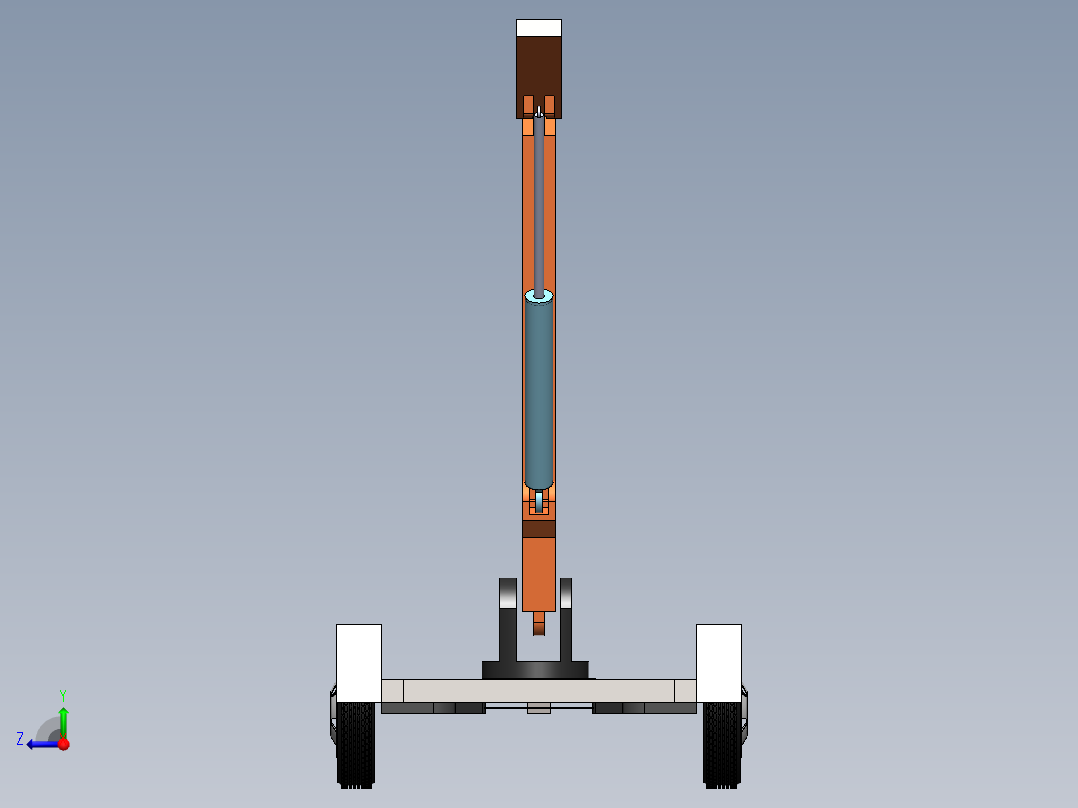 拖车结构设计右视图