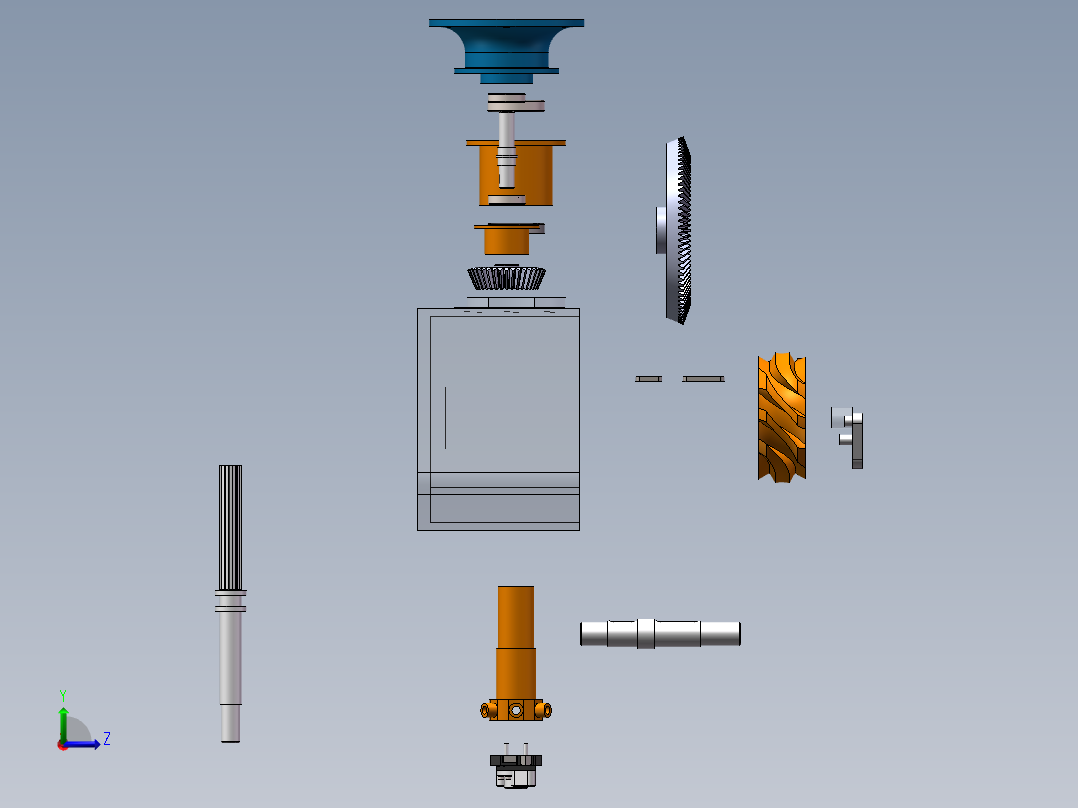 自动换刀装置图纸下载 20左视图