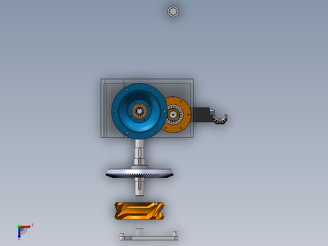 自动换刀装置图纸下载 20俯视图