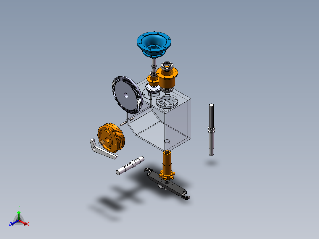 自动换刀装置图纸下载 20正等轴测图
