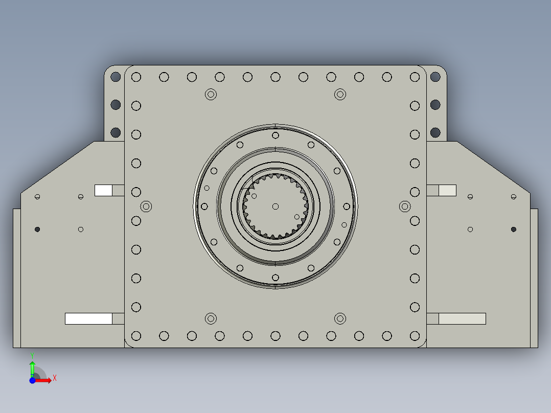掘进机截割减速器proe三维==696029==150前视图
