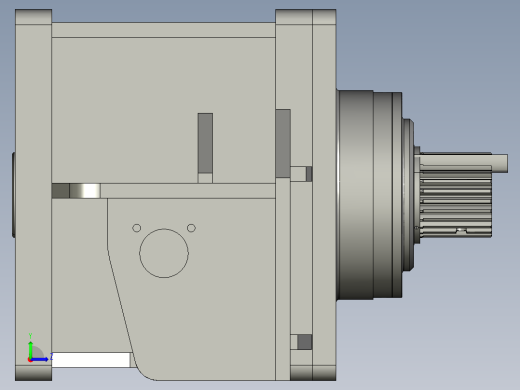 掘进机截割减速器proe三维==696029==150左视缩略图