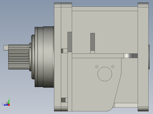 掘进机截割减速器proe三维==696029==150右视缩略图