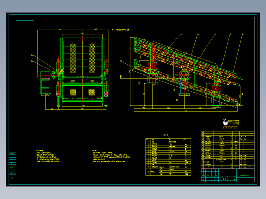 振动筛图CAD机械图纸缩略图