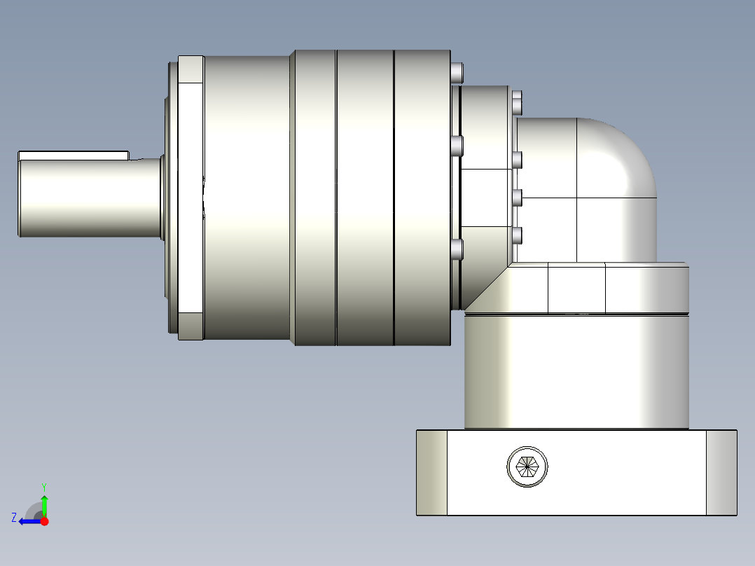 多摩川行星减速机TBR-115-L2-24HA24右视图