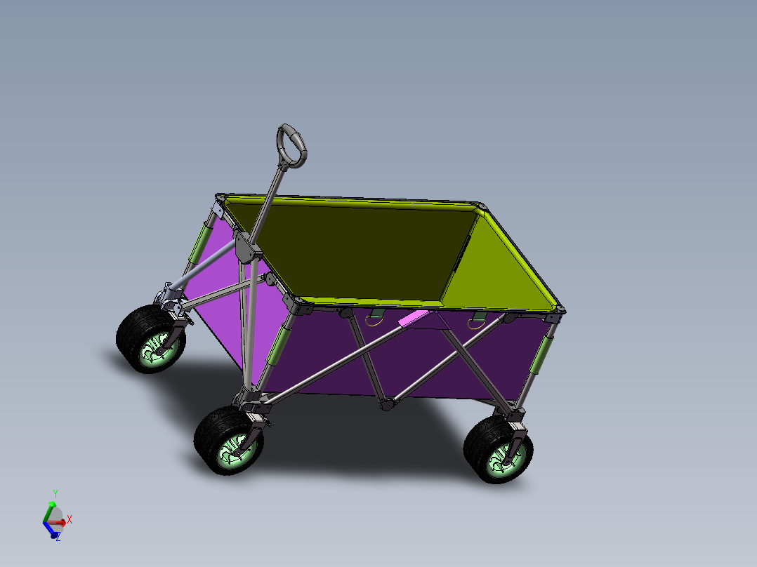 分享一款聚拢车露营推车帐篷推车露营车1342382