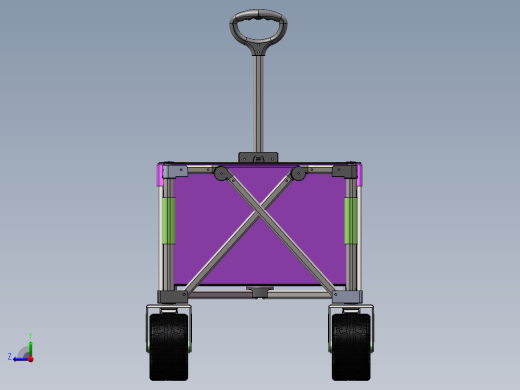 分享一款聚拢车露营推车帐篷推车露营车1342382右视缩略图