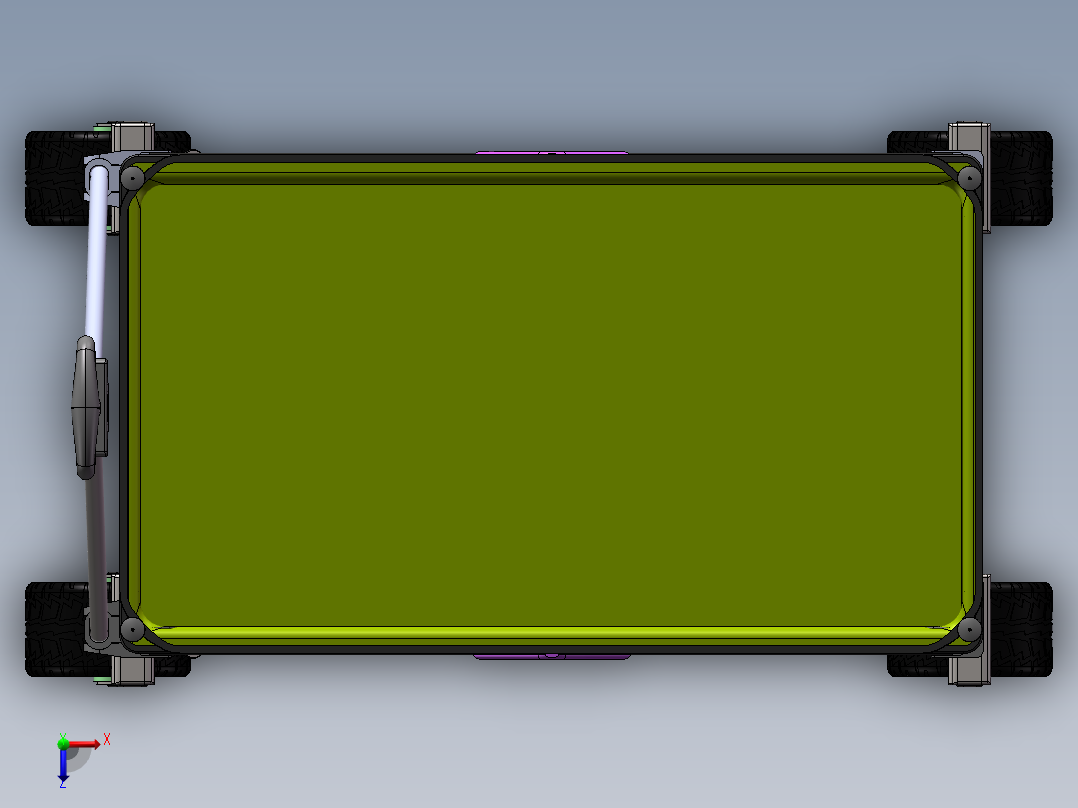 分享一款聚拢车露营推车帐篷推车露营车1342382俯视图