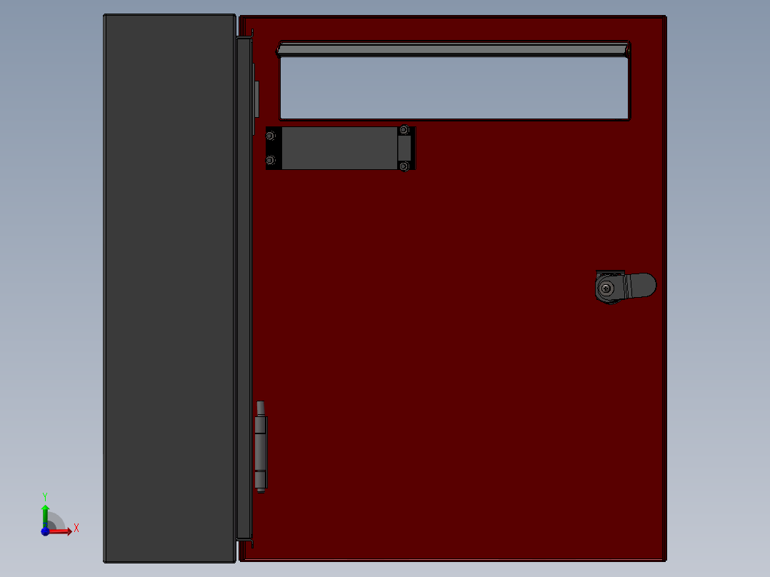 邮筒3D模型前视图
