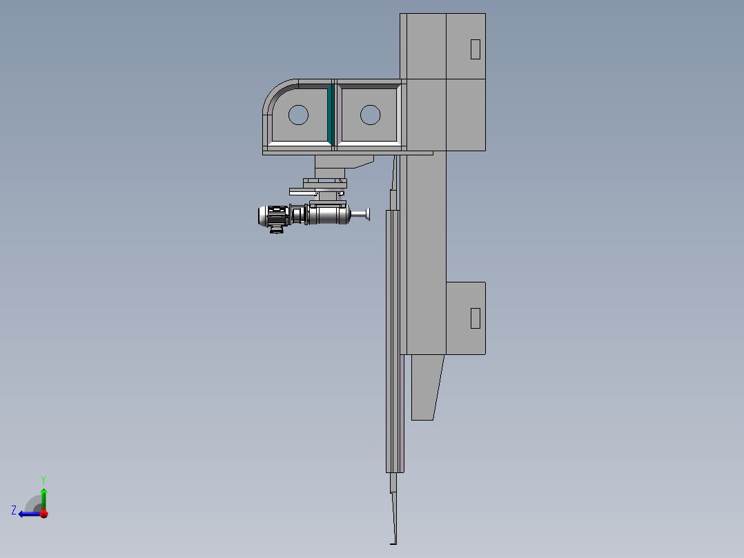 龙门铣床机身有限元论文右视图