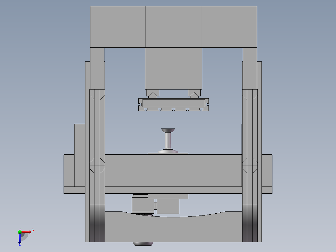 龙门铣床机身有限元论文俯视图