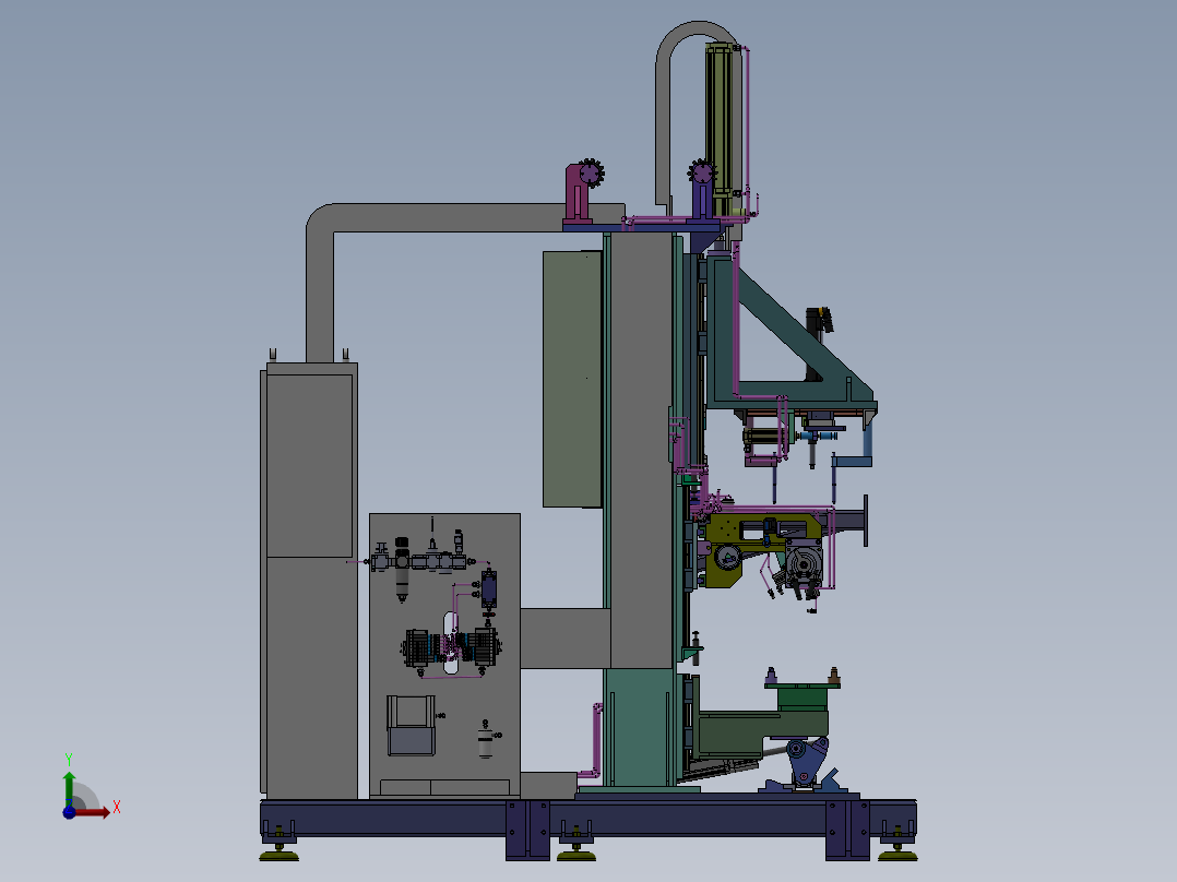 汽车螺栓拧紧返送机前视图