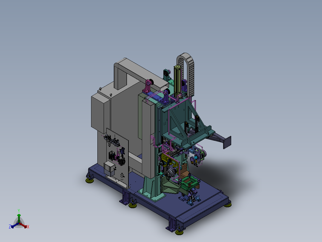 汽车螺栓拧紧返送机正等轴测图