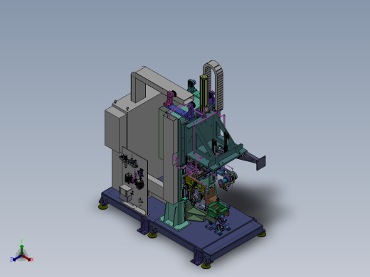 汽车螺栓拧紧返送机正等轴测缩略图
